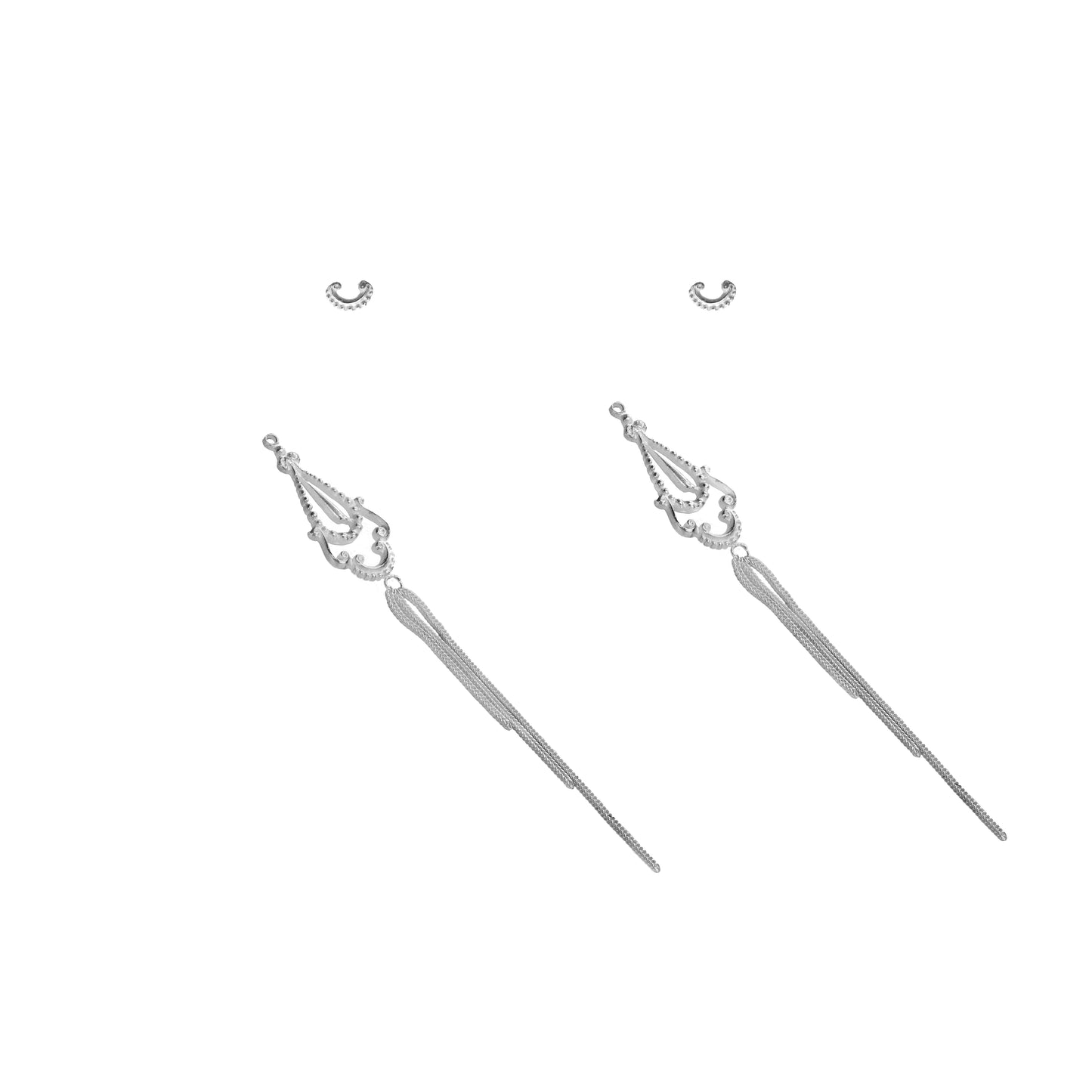 Afecto Long Mesh Earring 3 in 1 (single earring)