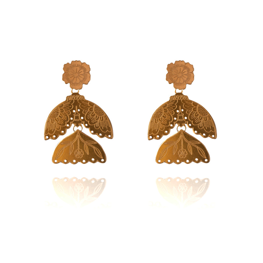 Natureza Flower Hinged Earring (single earring)