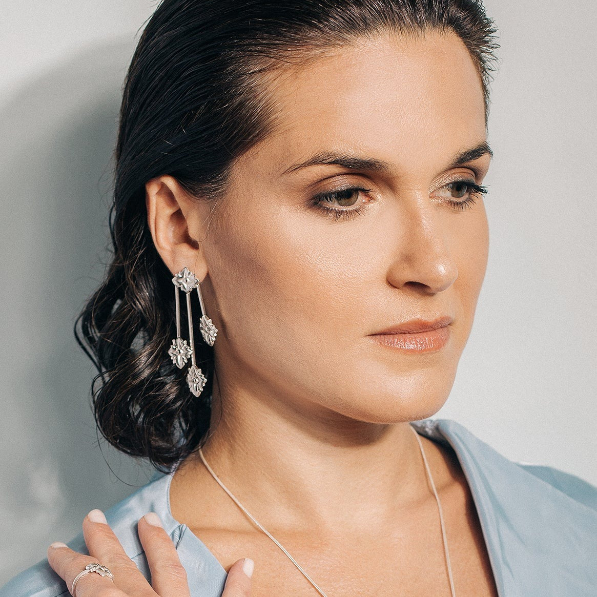 Luz Triple Hinged Earring (single earring)