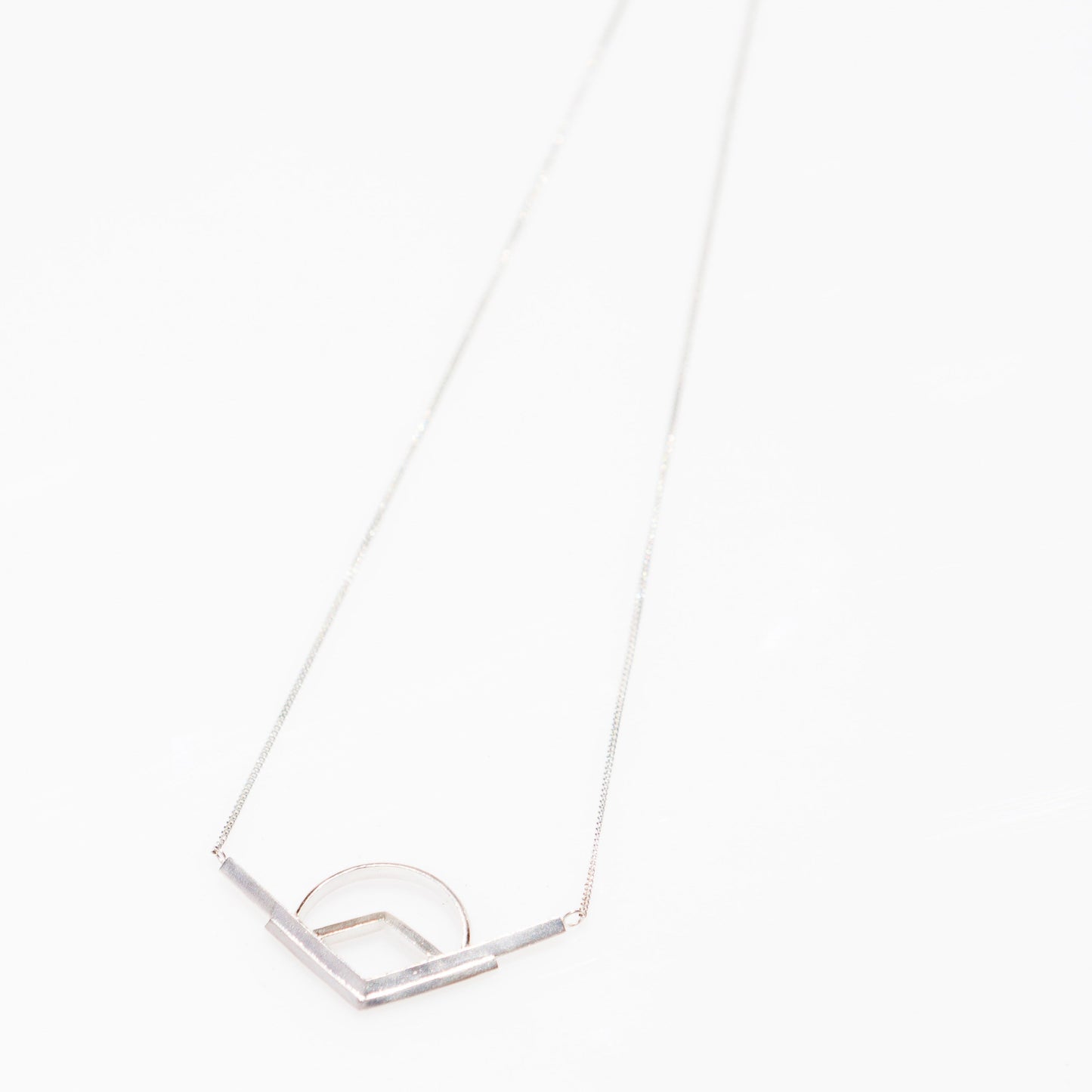 Double Arrow + RV Semi-Circle Necklace