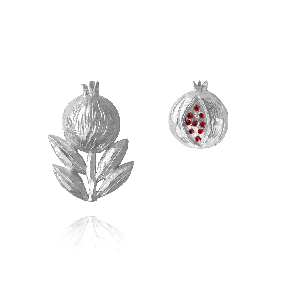 Natureza Asymmetrical Pomegranate Earring (single earring)