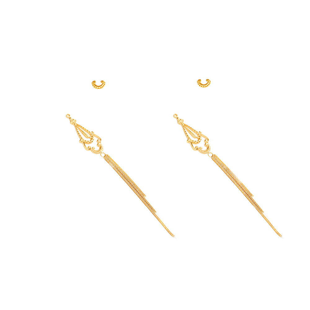 Afecto Long Mesh Earring 3 in 1 (single earring)