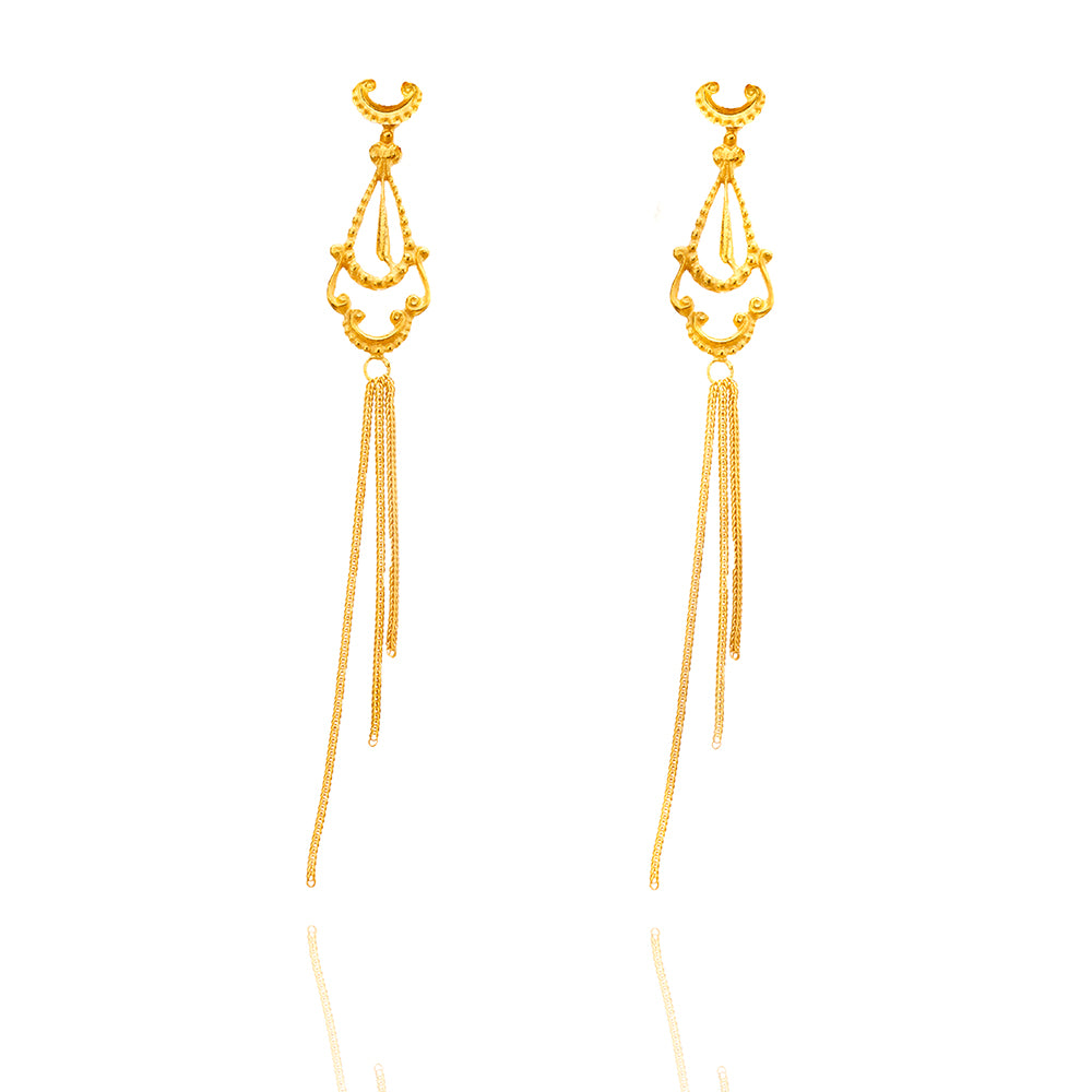 Afecto Long Mesh Earring 3 in 1 (single earring)
