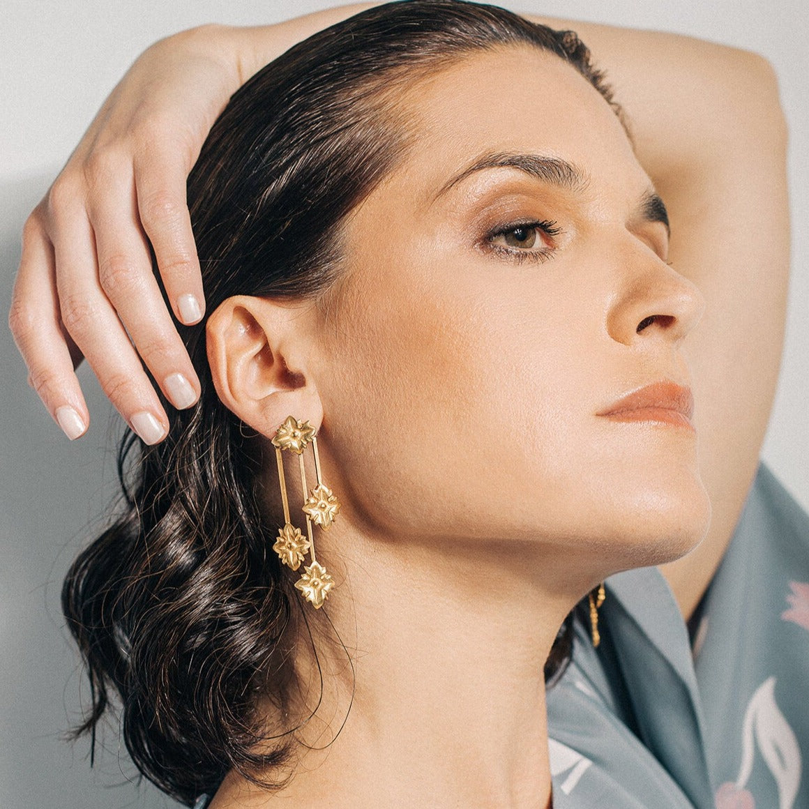 Luz Triple Hinged Earring (single earring)
