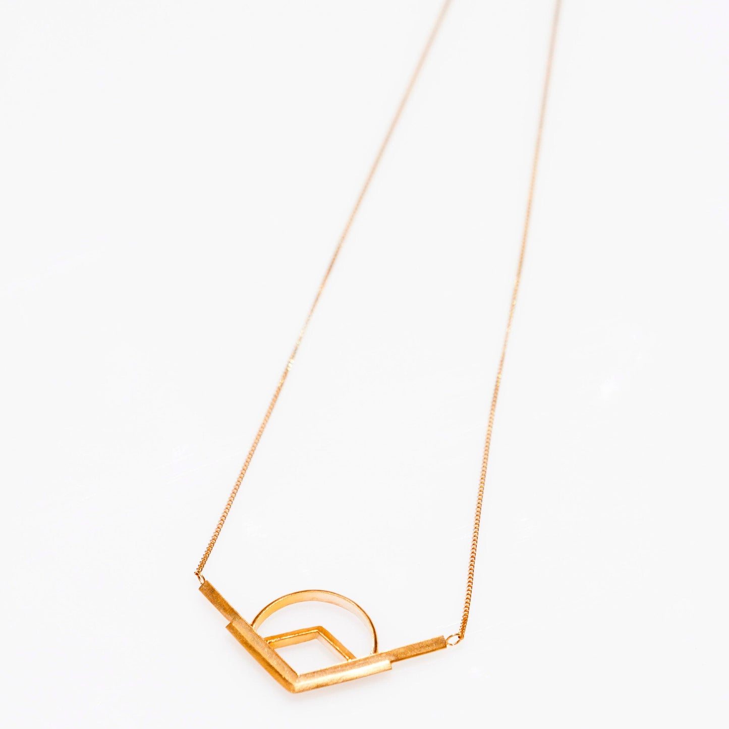 Double Arrow + RV Semi-Circle Necklace