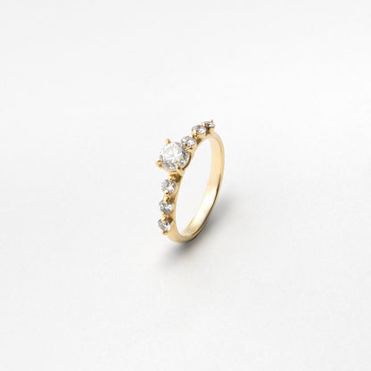 Anel Diamantes e Ouro 14k
