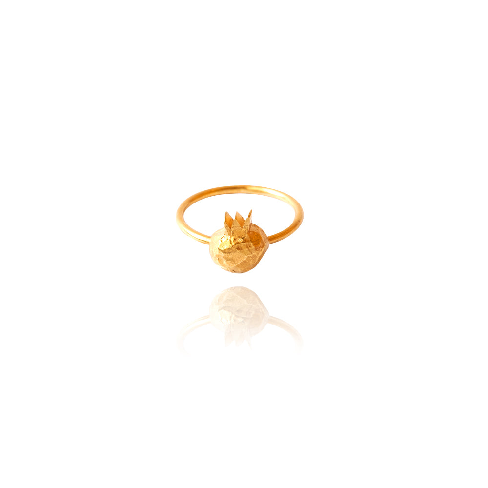 Pomegranate Nature Solitaire Ring