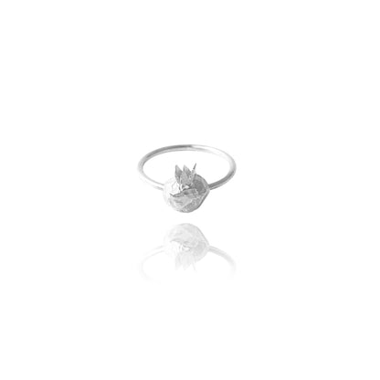 Pomegranate Nature Solitaire Ring